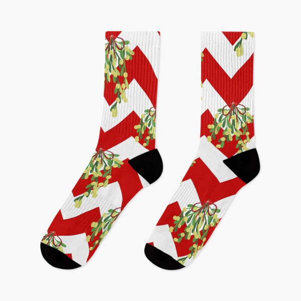 Item preview, christmas chevron mistletoe designed and sold by Gossip Rag.