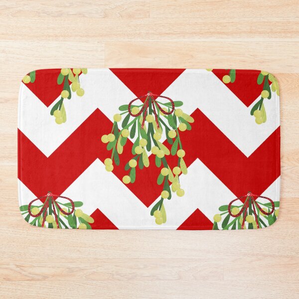 Item preview, christmas chevron mistletoe designed and sold by Gossip Rag.