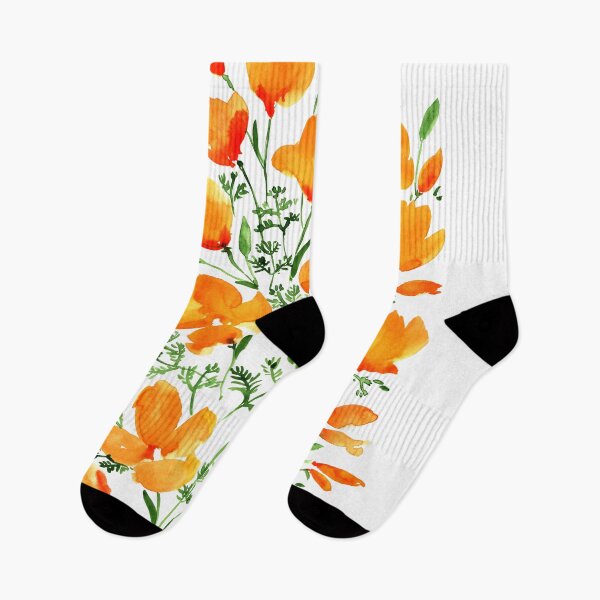 Item preview, Watercolor California poppies designed and sold by blursbyai.