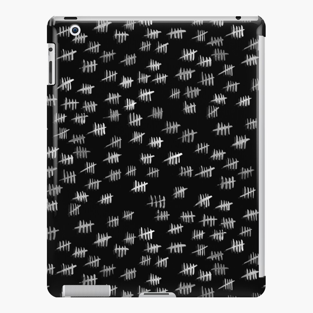 Anticipiating countdown - white on black iPad Case & Skin