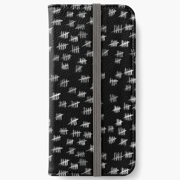 Anticipiating countdown - white on black iPhone Wallet