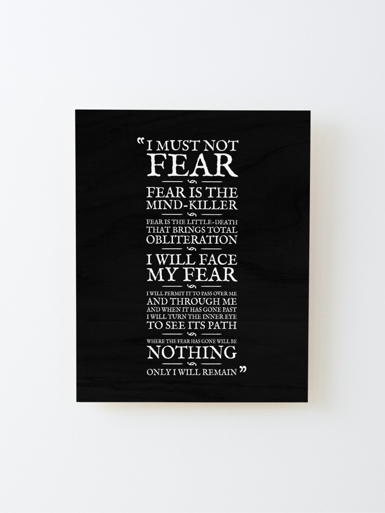 Alternate view of Litany Against Fear Mounted Print