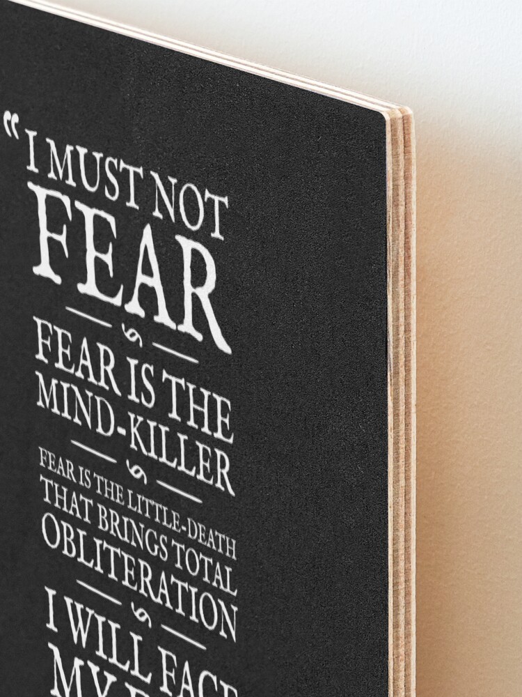 Alternate view of Litany Against Fear Mounted Print