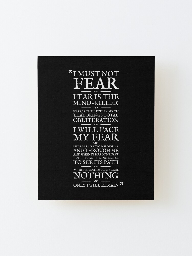 Alternate view of Litany Against Fear Mounted Print