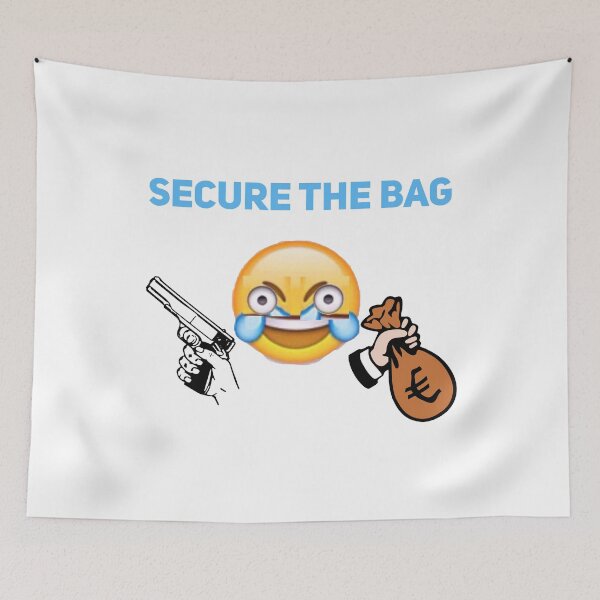 Item preview, Secure The Bag Emoji Crying Laughing Crazy designed and sold by Joepseudo.