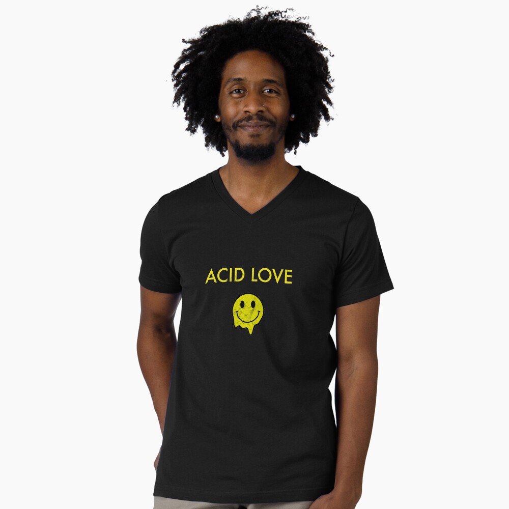 Acid Love Techno Rave Drugs Wasted Party 80s 90s Vintage design