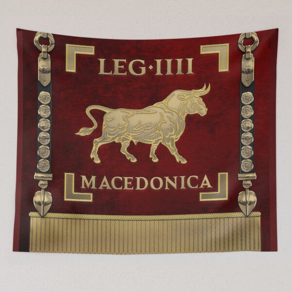 Item preview, Standard of the Macedonian Fourth Legion - Vexillum of Legio IV Macedonica designed and sold by Serge Averbukh Art Studio.
