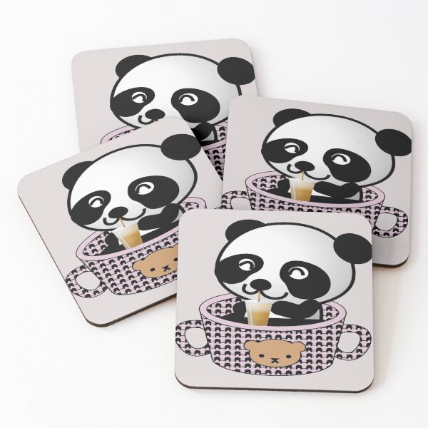 Item preview, Panda bear and a caffe latte designed and sold by kookbooin.