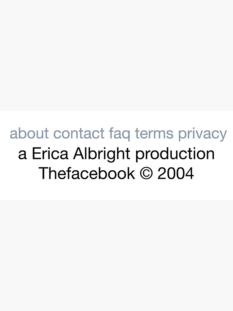 "Erica Albright, creator of Facebook (the Social Network)" Poster for Sale by elizabethballew