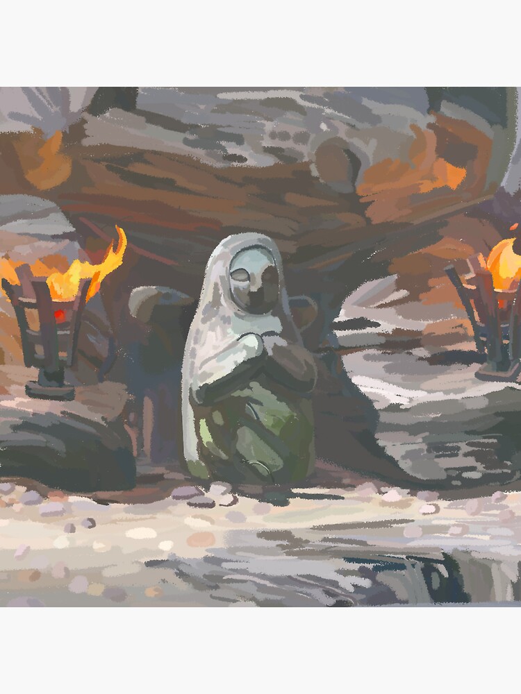 "Lurelin Village Goddess Statue" Sticker by celestialraposa Redbubble