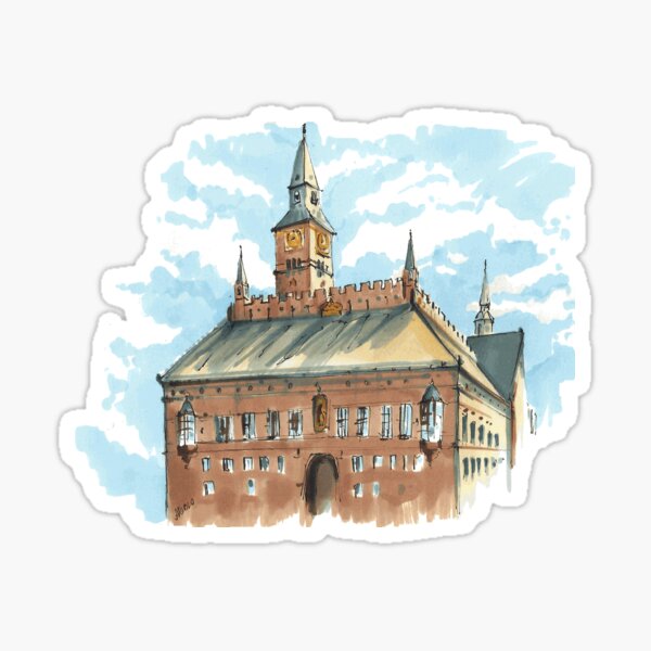 Item preview, Copenhagen city hall designed and sold by alisassketch.