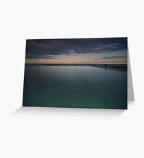 Line up! Merewether Ocean Baths. Greeting Card