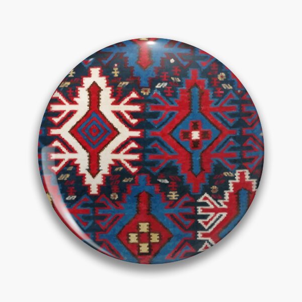 Item preview, Kuba Caucasian Antique Rug Print designed and sold by Vicky Brago-Mitchell®.