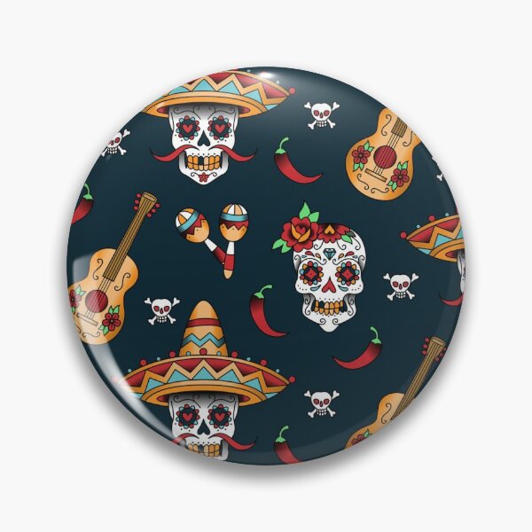 Item preview, Day of the Dead Dia de los Muertos guitar Mexico Mexican Sugar Skuls designed and sold by Draculaura2009.