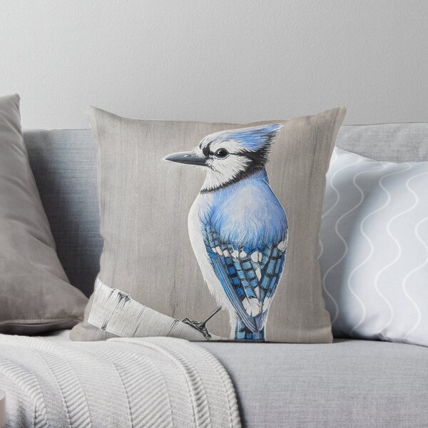Blue Jay Throw Pillow