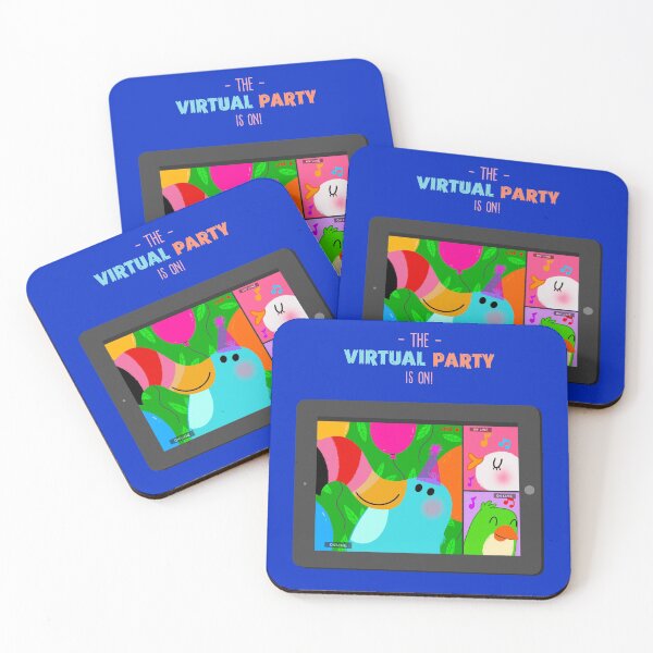 Item preview, Kids quarantine birthday party "The virtual party is on" funny quote. Kids gift for virtual birthday party designed and sold by TamGustam.