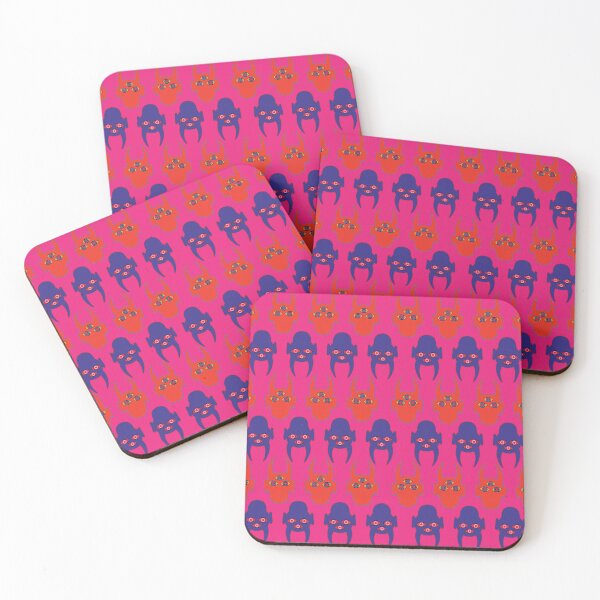Item preview, Pink and Blue monster pattern  designed and sold by akshitamishra.