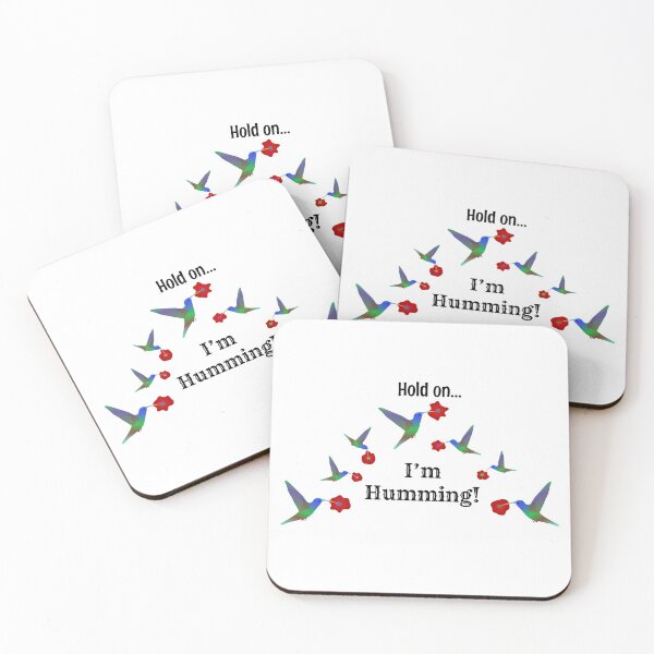 Item preview, Hold on I'm Humming- Funny Hummingbird Illustration designed and sold by Davey's Designs.
