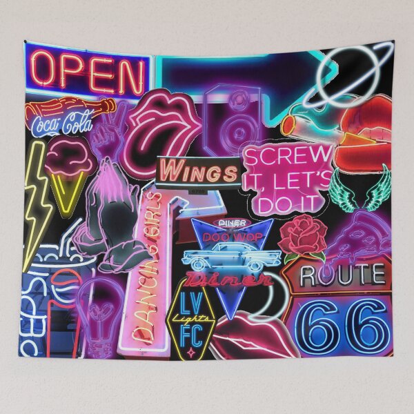 Item preview, neon sign collage designed and sold by morgananjos.