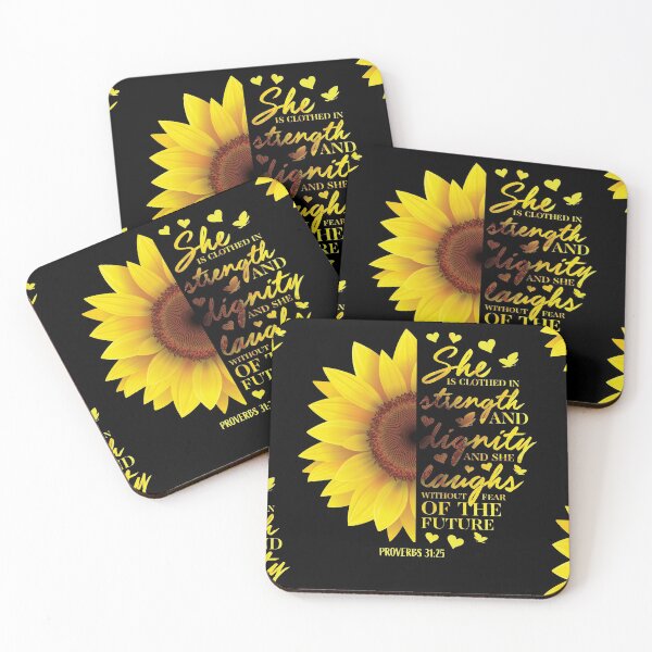 Item preview, Sunflower Christian Bible Verse Proverbs 31 designed and sold by Maria Nash.