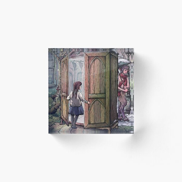 Lucy's Discovery, Narnia Fan Art Acrylic Block