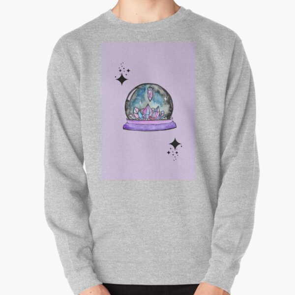 purple crystal ball watercolour art Pullover Sweatshirt