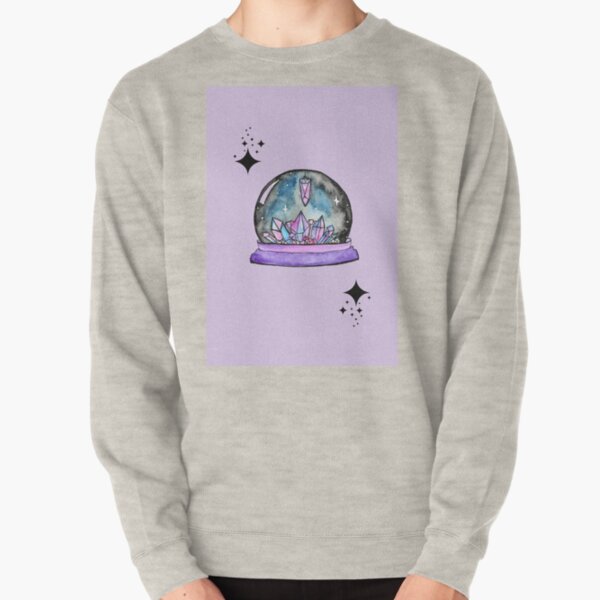 purple crystal ball watercolour art Pullover Sweatshirt