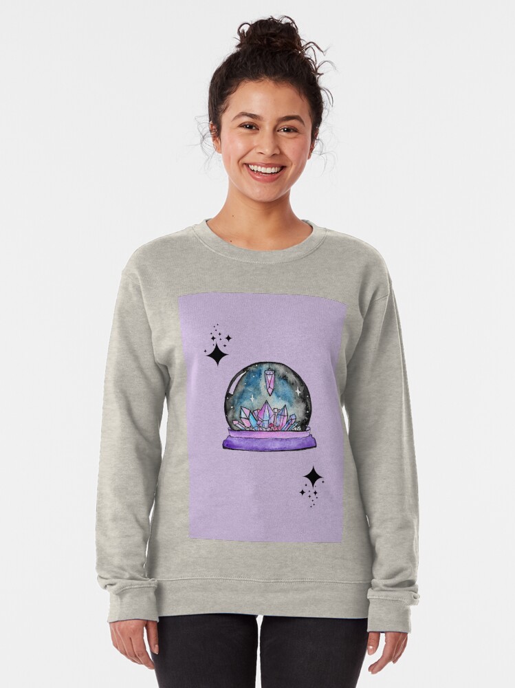 Alternate view of purple crystal ball watercolour art Pullover Sweatshirt