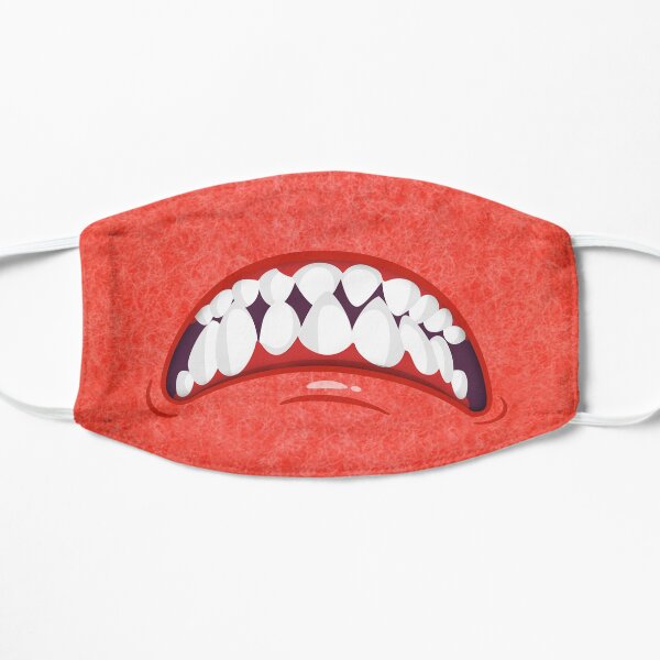 Angry Red Fuzzy Monster Mouth Mask