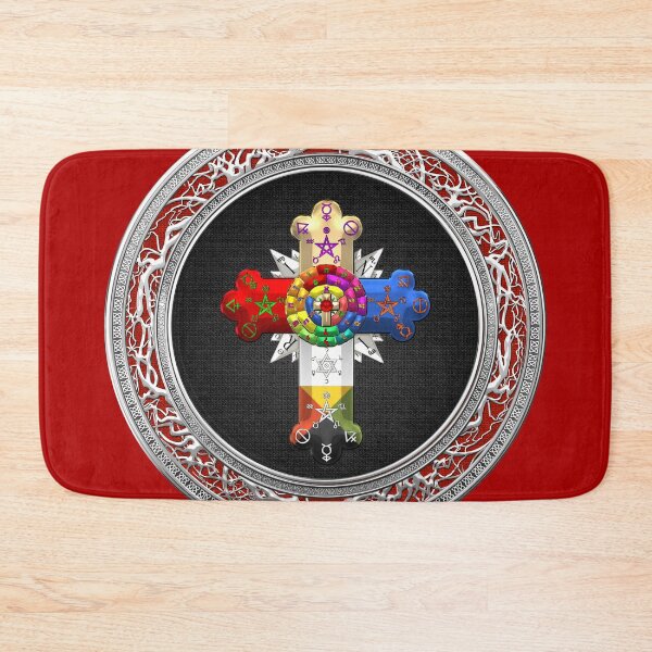 Item preview, Rosy Cross - Rose Croix Special Edition on Black over Red Leather designed and sold by Serge Averbukh Art Studio.