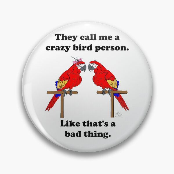 Item preview, Crazy Bird Person with Scarlet Macaws designed and sold by Laughing Parrot Studio.