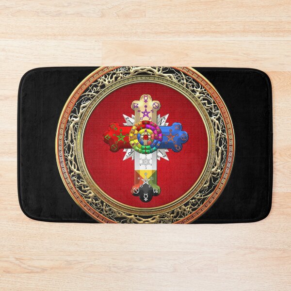 Item preview, Rosy Cross - Rose Croix Special Edition on Red over Black Leather designed and sold by Serge Averbukh Art Studio.