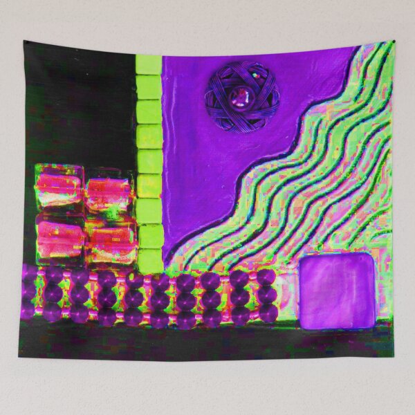 Item preview, Abstract Painting, Original Art, Jewels, Graphic Design Art, Abstract 3D Art, Colorful abstract art, Mod Squad 70"s look, Hip Disco Art designed and sold by dianecita.