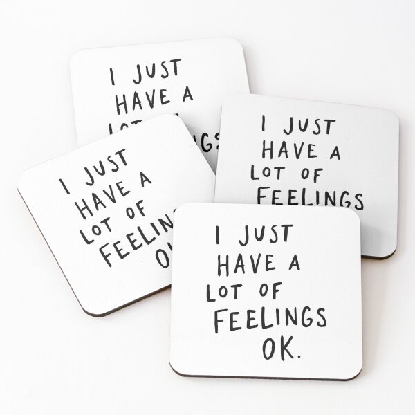 Item preview, Feelings White designed and sold by Me And The Moon.