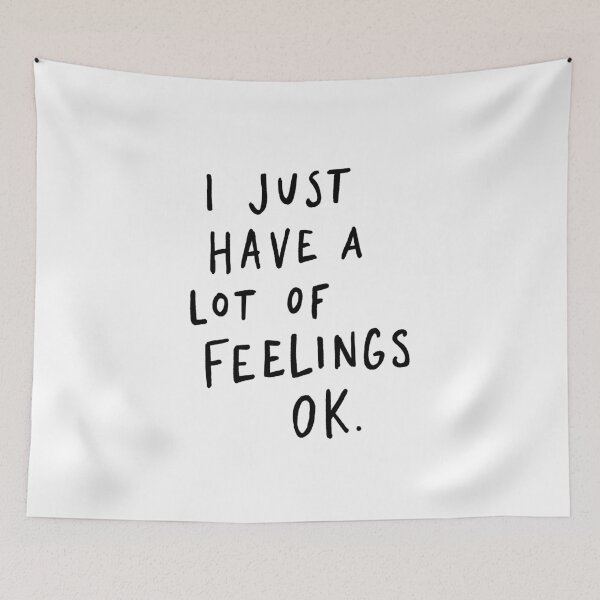Item preview, Feelings White designed and sold by Me And The Moon.
