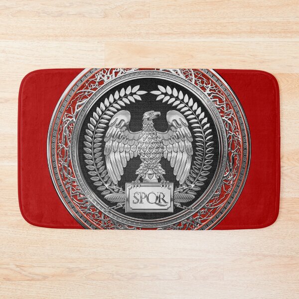 Item preview, Silver Roman Imperial Eagle over Red Leather designed and sold by Serge Averbukh Art Studio.