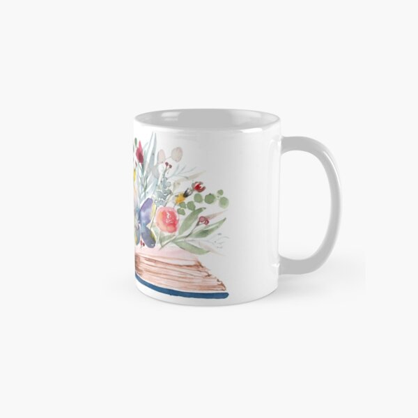 Item preview, Watercolor Open Book with Florals designed and sold by Harpley Design Studio.