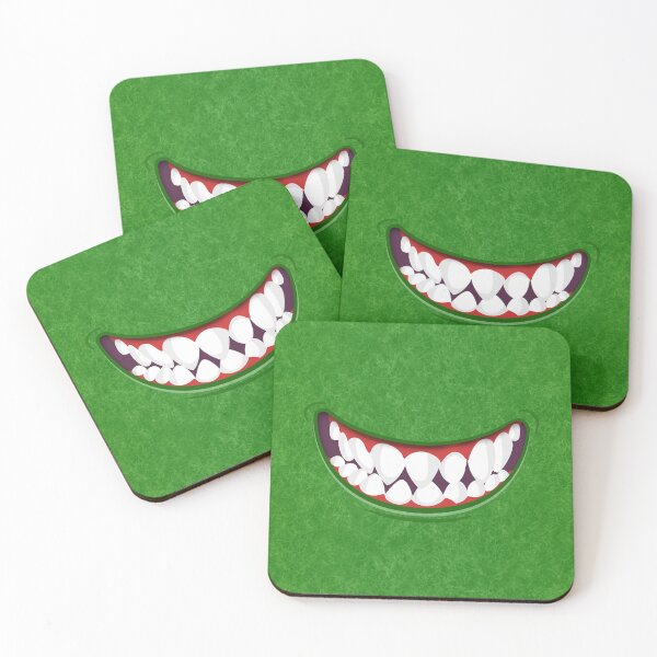 Item preview, Toothy Smile Green Fuzzy Monster Mouth designed and sold by wheedesign.