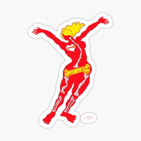 Heartbone - neon Sticker
