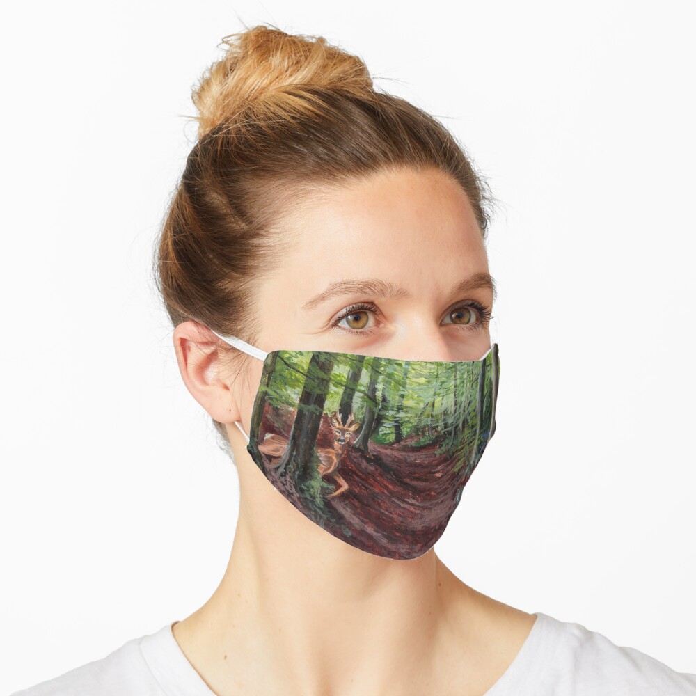 Woodland Animal Illustration Mask