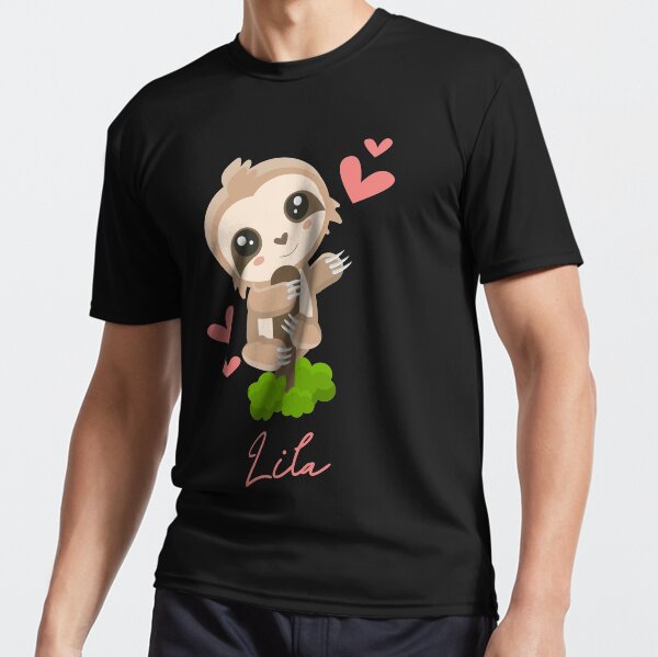 Item preview, Lila Sloth Baby Girl Corazones Lindos designed and sold by HelloFromAja.