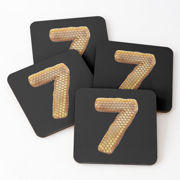 Item preview, 7 Number 3d Honey Numbers Font designed and sold by HelloFromAja.