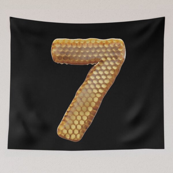 Item preview, 7 Number 3d Honey Numbers Font designed and sold by HelloFromAja.