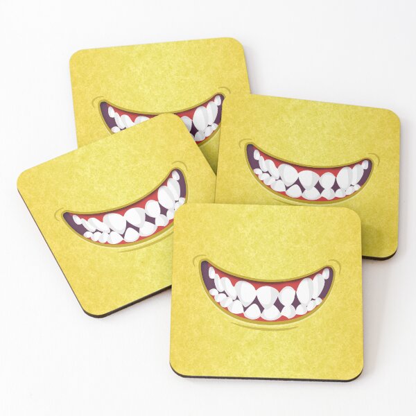 Item preview, Toothy Smile Yellow Fuzzy Monster Mouth designed and sold by wheedesign.