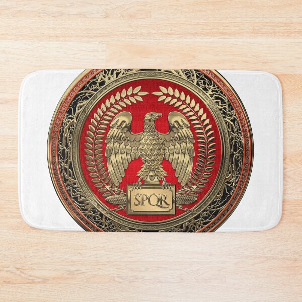 Item preview, Gold Roman Imperial Eagle over White Leather designed and sold by Serge Averbukh Art Studio.