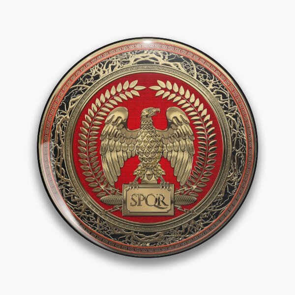 Item preview, Gold Roman Imperial Eagle over Black Leather designed and sold by Serge Averbukh Art Studio.