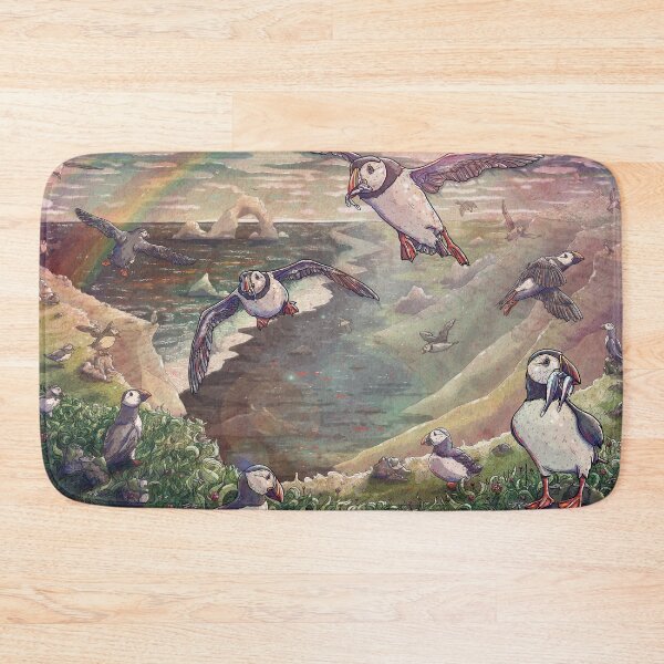 Item preview, Cliffside Puffins designed and sold by TaylorRoseArt.