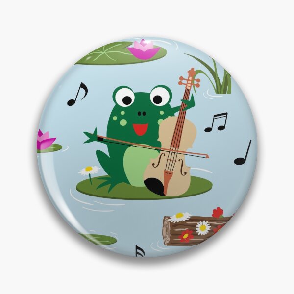 Item preview, Musical Frogs Playing Instruments on Lily Pads designed and sold by VintageStyle.