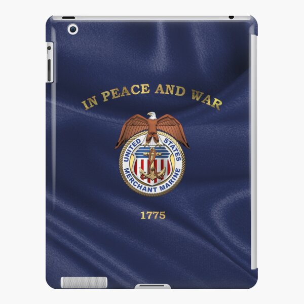 U.S. Merchant Marine - USMM Emblem over Merchant Marine Flag iPad Snap Case