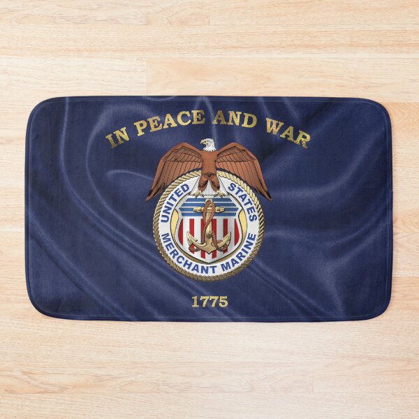 Item preview, U.S. Merchant Marine - USMM Emblem over Merchant Marine Flag designed and sold by Serge Averbukh Art Studio.